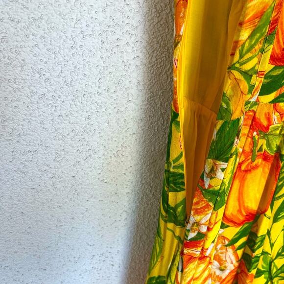 NWOT FARM Rio Tangerine Multi Off Shoulder Tropical Midi Dress XS “RARE" - Picture 8 of 12